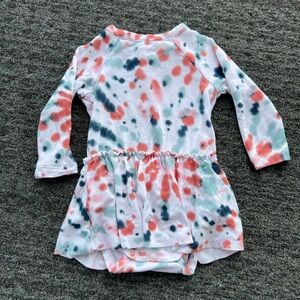 Angel Dear x Spearmint LOVE Bamboo Tie-Dye Twirl Bodysuit - EUC